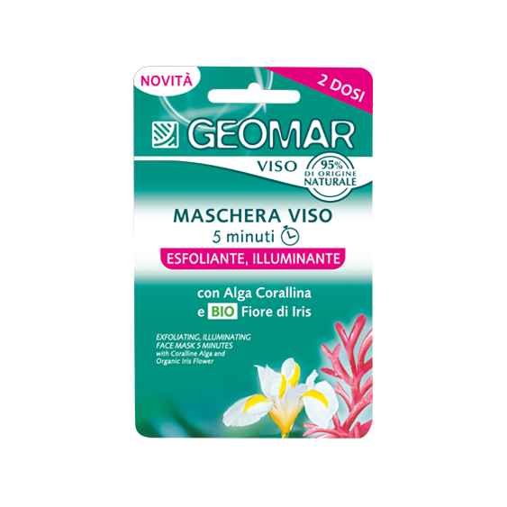 Geomar Maschera Viso 5 Minuti Trattamento Esfoliante Illuminante 15 Ml