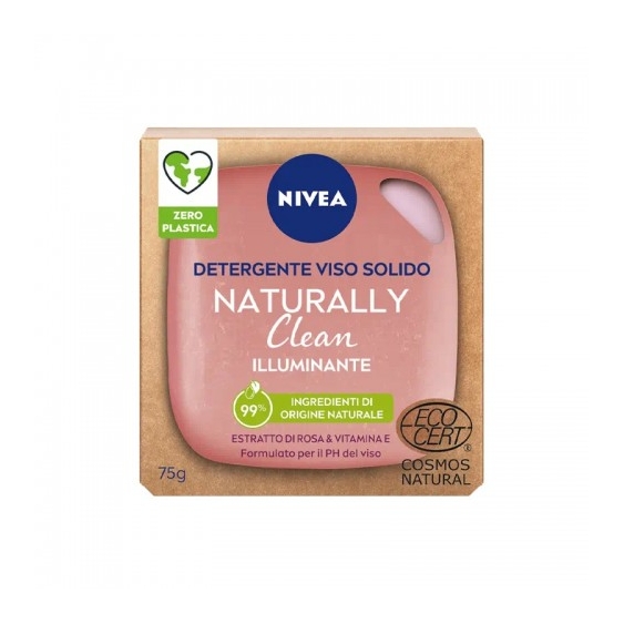 Nivea Naturally Clean Illuminante Detergente Viso Solido 75 G