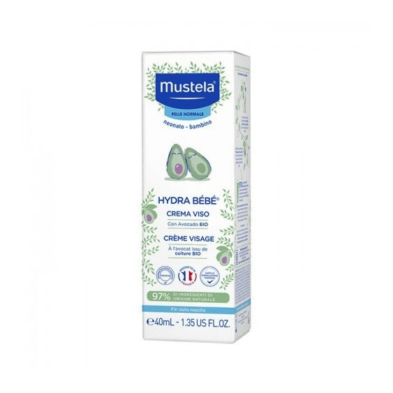Mustela Hydra Bébé Crema Viso Con Avocado Bio 40 Ml