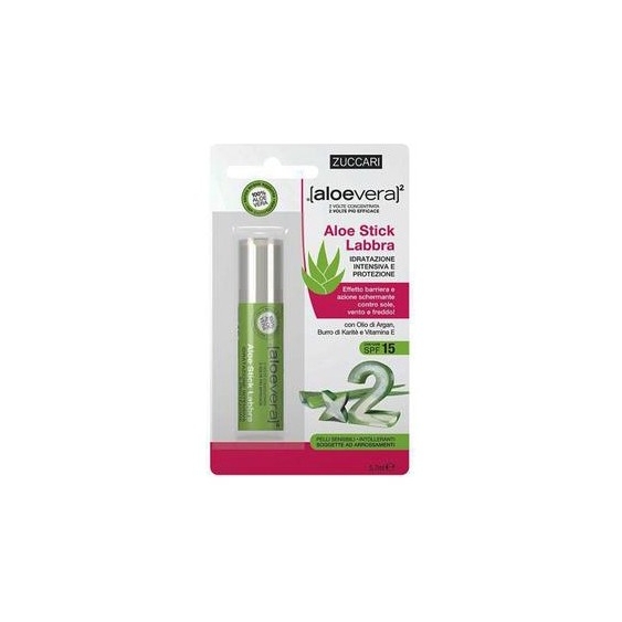 Zuccari Aloevera2 Stick Labbra Idratazione Intensa Spf 15