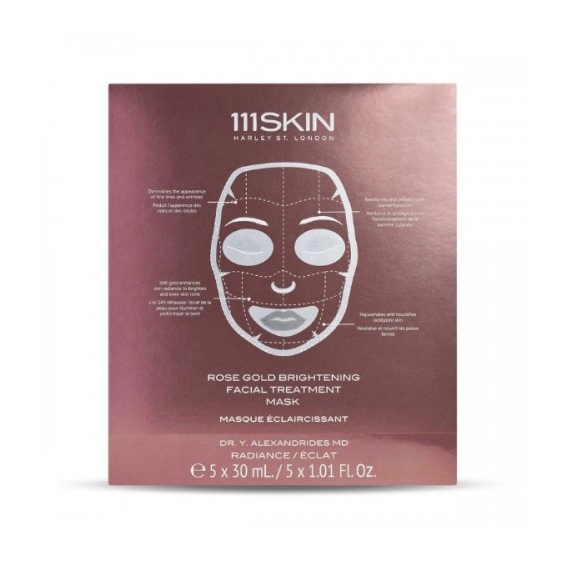 111 Skin Rose Gold Brightening Facial Treatment Maschera Illuminante 5X30 Ml