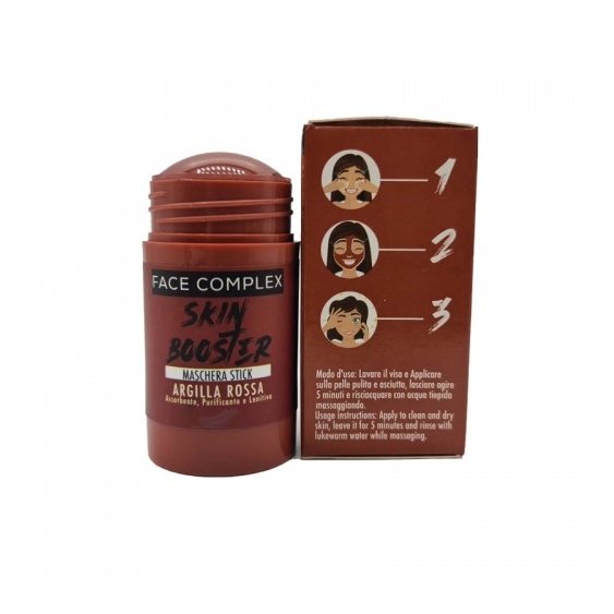 Face Complex Skin Booster Maschera Stick All'Argilla Rossa 40 G