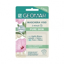 Geomar Maschera Viso 5 Minuti Trattamento Purificante Effetto Mat 2 Dosi