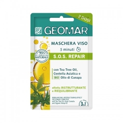Geomar Sos Repair Maschera Viso Ristrutturante E Riequilibrante 2 Dosi