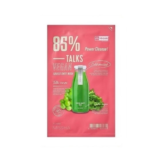 Missha Talks Vegan Power Cleanse Maschera Purificante In Tessuto