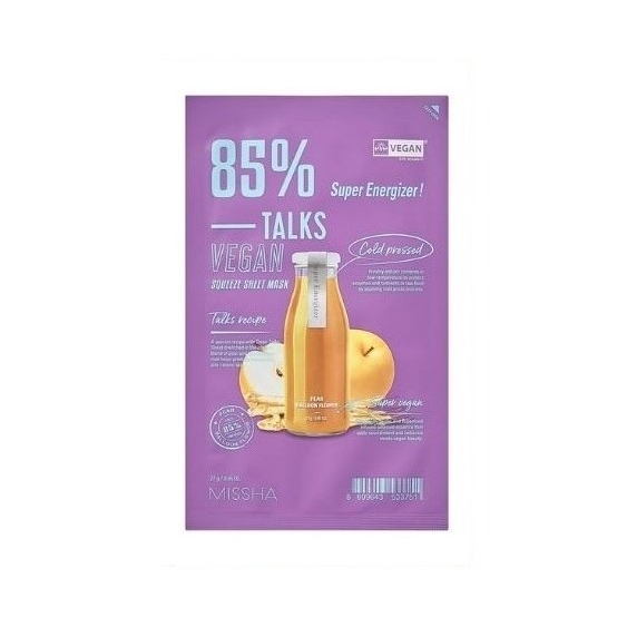 Missha Talks Vegan Super Energizer Maschera Nutriente In Tessuto