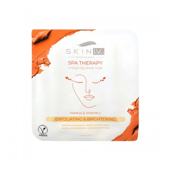 Skin Iv Spa Therapy Maschera Viso In Tessuto Esfoliante E Schiarente