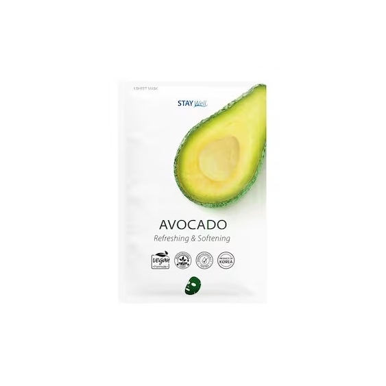 Stay Well Avocado Maschera Idratante In Tessuto Coreana