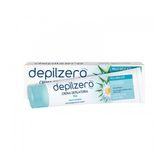 Depilzero Crema Depilatoria Delicata Viso Idratante E Protettiva Con Fior Di Loto E Aloe Vera 50 Ml