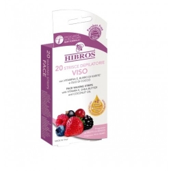 Hibros Viso 20 Strisce Depilatorie Ai Frutti Di Bosco