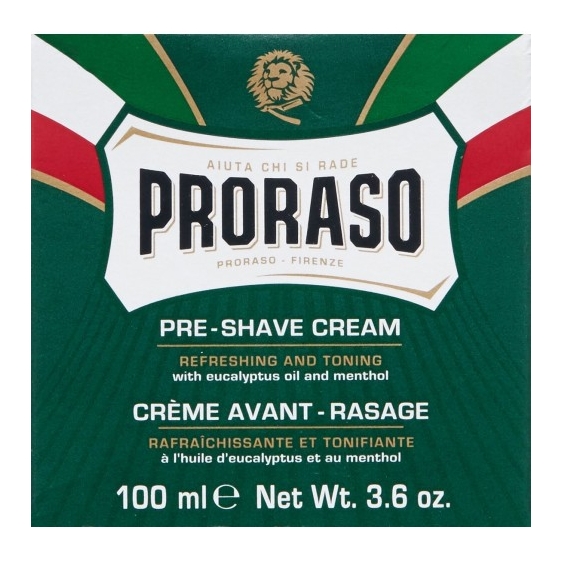 Proraso Crema Pre Barba Crema Rinfrescante E Tonificante All'Eucalipto Nuova Formula 100Ml