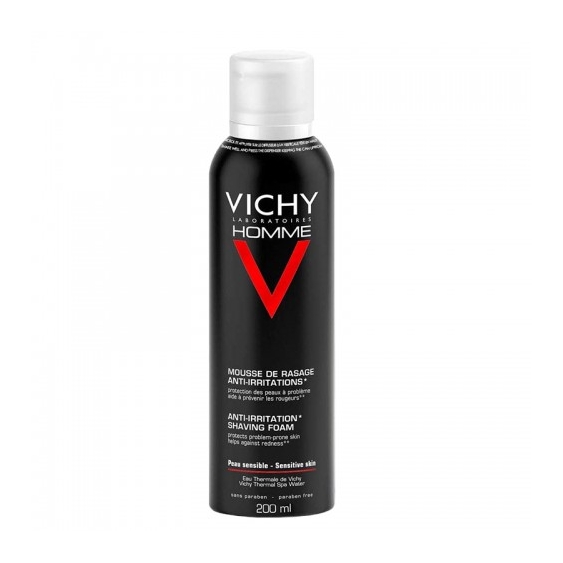 Vichy Homme Sensi Shave Schiuma Da Barba Anti-Irritazioni 200 Ml