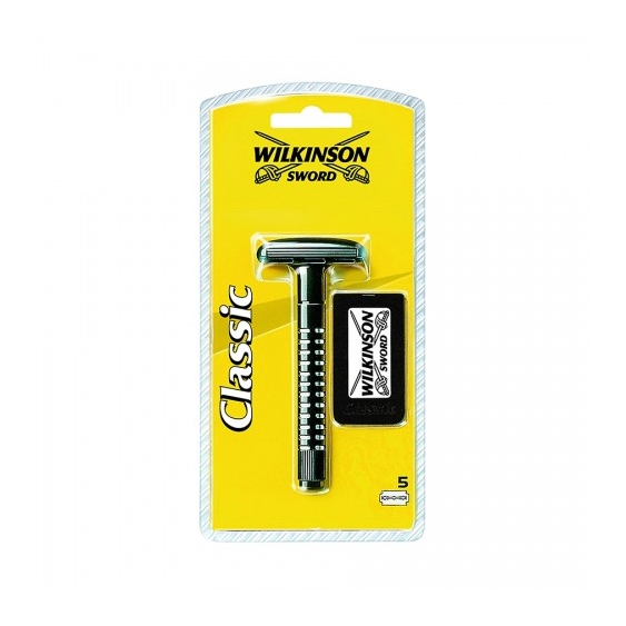 Wilkinson Classic Rasoio Da Barba Con 5 Lame Di Ricambio