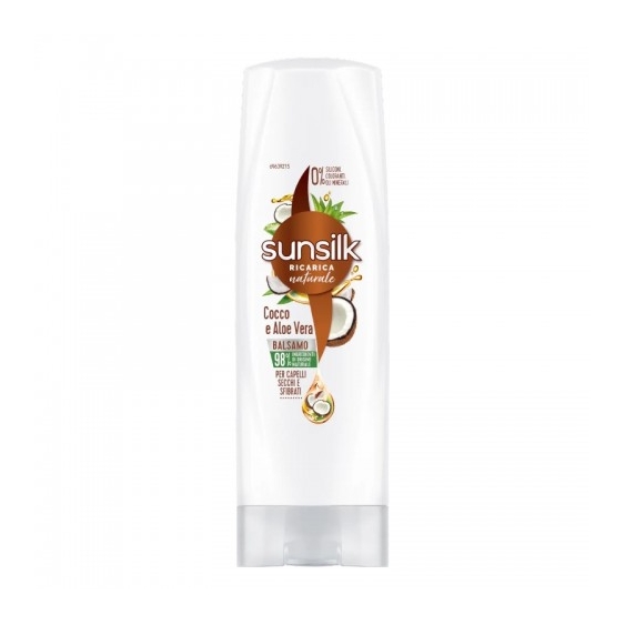 Sunsilk Ricarica Naturale Cocco E Aloe Vera Balsamo Per Capelli Secchi E Sfibrati 200 Ml