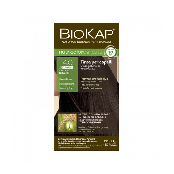 Bios Line Biokap Nutricolor Delicato Rapid Tinta Per Capelli N. 4.0 Castano Naturale