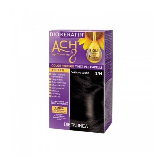 Dietalinea Biokeratin Ach 8 Color Prodige Tinta N. 3/N Castano Scuro