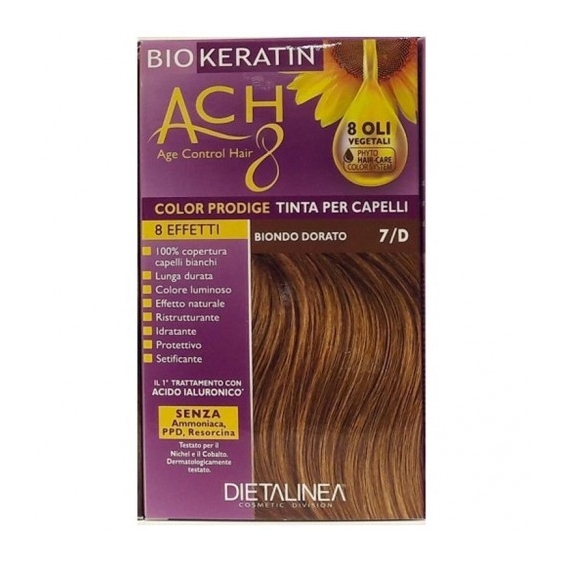 Dietalinea Biokeratin Ach 8 Color Prodige Tinta N. 7/D Biondo Dorato