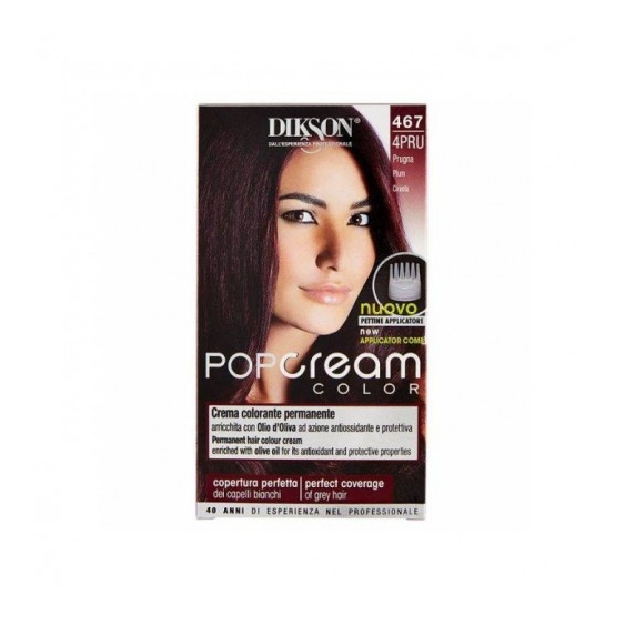 Dikson Pop Cream Color Crema Colorante Permanente N.467 Prugna