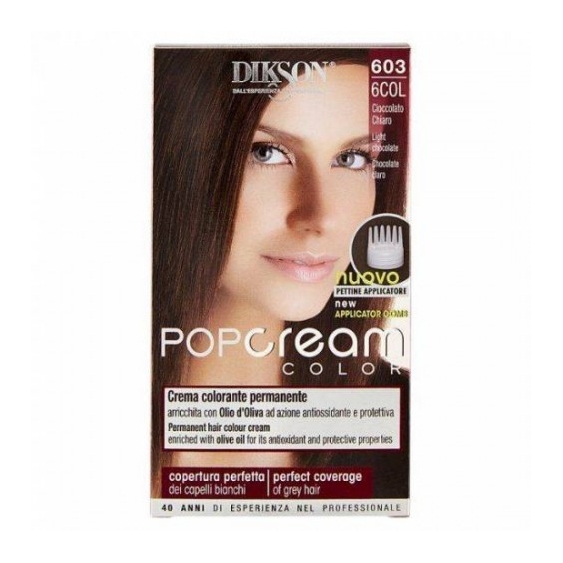 Dikson Pop Cream Color Crema Colorante Permanente N.603 Cioccolato Chiaro