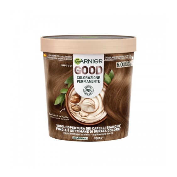 Garnier Good Colorazione Permanente Senza Ammoniaca N.6.0 Castano Mocaccino