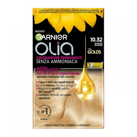 Garnier Olia Colorazione Permanente Senza Ammoniaca N.10.32 Biondo Platino