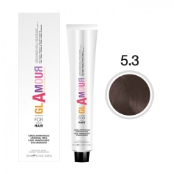 Glamour Ammonia Free Hair Color Cream Crema Colorante Per Capelli N. 5.3 Castano Chiaro Dorato