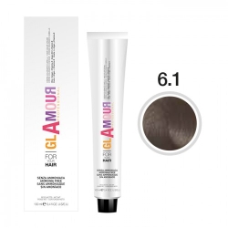 Glamour Ammonia Free Hair Color Cream Crema Colorante Per Capelli N. 6.1 Biondo Scuro Cenere