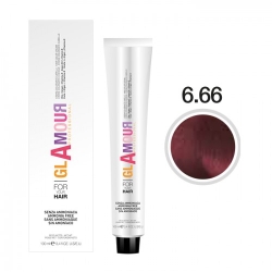 Glamour Ammonia Free Hair Color Cream Crema Colorante Per Capelli N. 6.66 Rosso Rubino