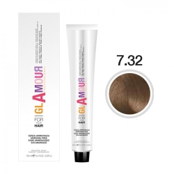 Glamour Ammonia Free Hair Color Cream Crema Colorante Per Capelli N. 7.32 Caramello