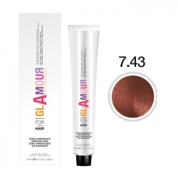 Glamour Ammonia Free Hair Color Cream Crema Colorante Per Capelli N. 7.43 Tiziano