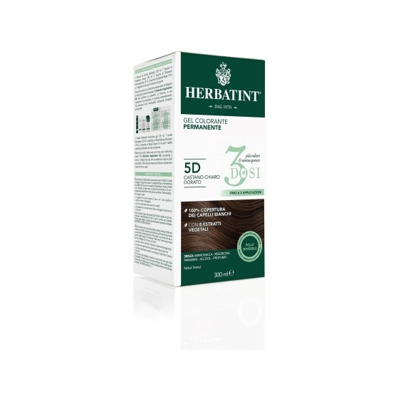 Herbatint Gel Colorante Permanente N. 5D Castano Chiaro Dorato 300 Ml
