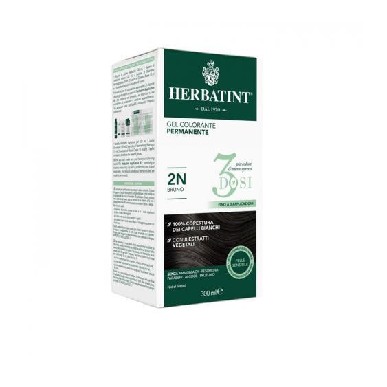 Herbatint 3 Dosi Gel Colorante Permanente 300 Ml 2N Bruno
