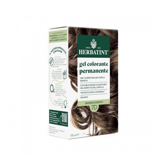 Herbatint Gel Colorante Permanente Per Capelli N.7D Biondo Dorato