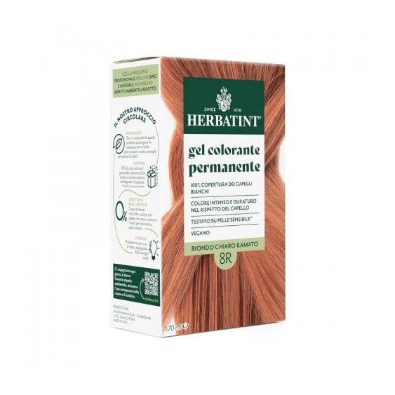Herbatint Gel Colorante Permanente Per Capelli N.8R Biondo Chiaro Ramato