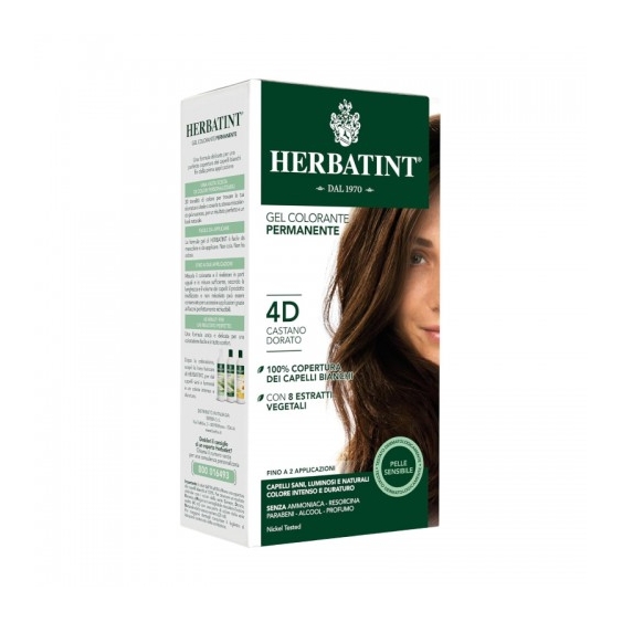 Herbatint Tinta Per Capelli 135 Ml N. 4 D Castano Dorato