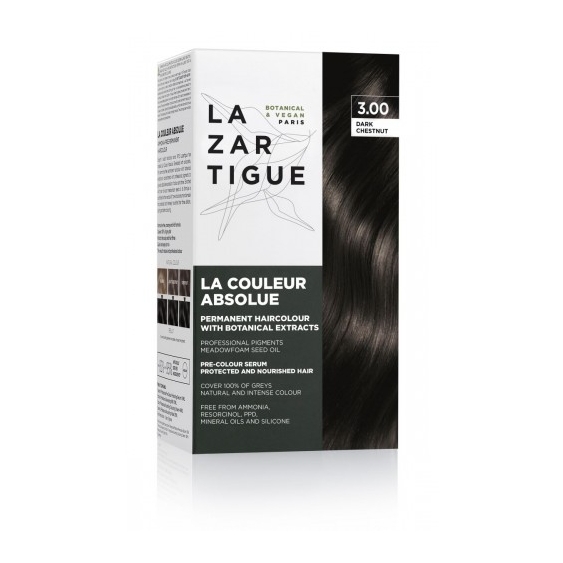 Lazartigue La Couleur Absolue Colorazione Permanente N. 3.00 Castano Scuro