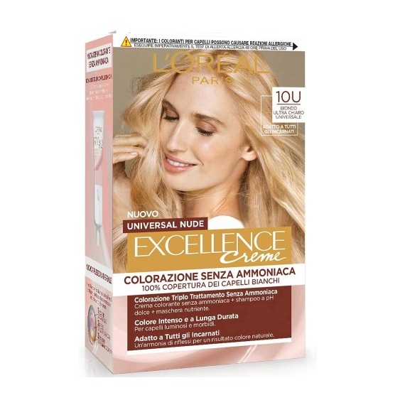 L'Oreal Paris Excellence Universal Nude Colorazione Permanente N. 10U Biondo Ultra Chiaro