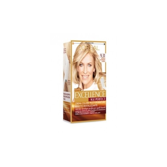 L'Oreal Paris Tintura Per Capelli Excellence Age Perfect 9.31 Biondo Chiarissimo Sabbia