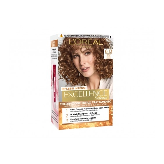 L'Oreal Paris Excellence Intense Colorazione Triplo Trattamento N 6.13 Biondo Scuro Cenere Dorato