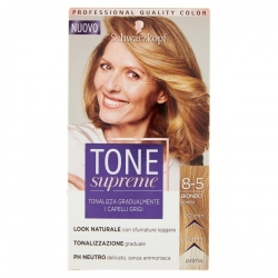 Schwarzkopf Tone Supreme Crema Tonalizzante Per Capelli Grigi 8-5 Biondo Dorato