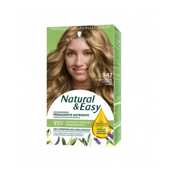 Schwarzkopf Natural & Easy Colorazione Permanente N 542 Biondo Cenere Naturale