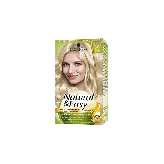 Schwarzkopf Tinta Per Capelli Colorazione Permanente Natural & Easy N 522 Biondo Chiaro Argento