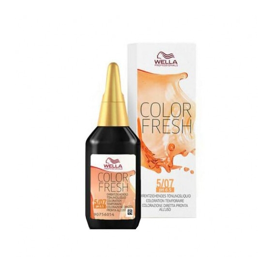 Wella Color Fresh N. 5/07 Castano Chiaro Naturale Sabbia Colorazione Diretta Pronta All'Uso 75 Ml
