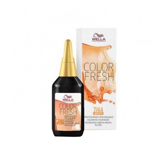 Wella Color Fresh N. 7/44 Biondo Medio Ramato Intenso Colorazione Diretta Pronta All'Uso 75 Ml