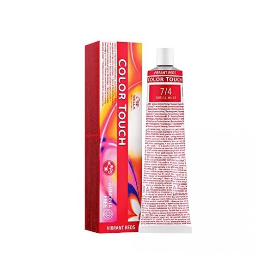 Wella Color Touch Vibrant Reds N. 7/4 Biondo Medio Ramato Tinta Per Capelli 60 Ml