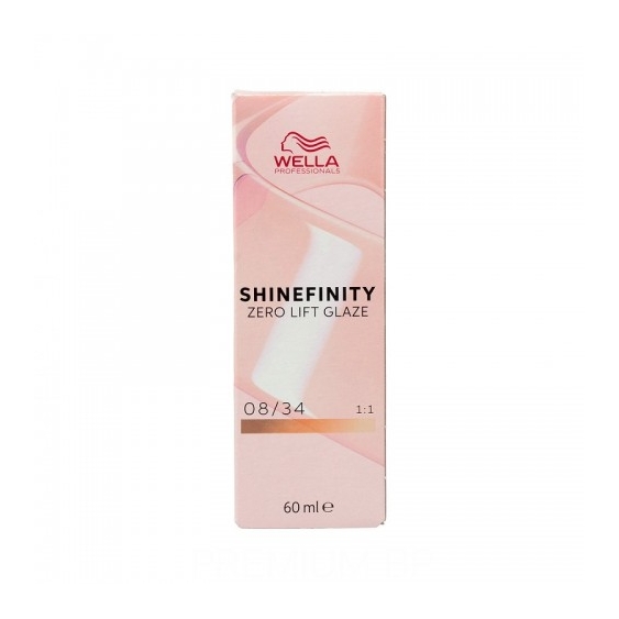 Wella Shinefinity Zero Lift Glaze Colorazione Demi-Permanente N. 08/34 Spicy Ginger
