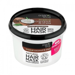 Organic Shop Cocco Tropicale E Karité Maschera Idratante Per Capelli 250 Ml