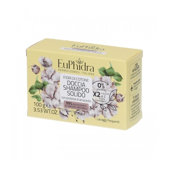 Euphidra Fiori Di Cotone Doccia Shampoo Solido 100G