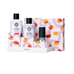 Maria Nila Cofanetto Sheer Silver Shampoo 350 Ml + Balsamo 300 Ml + True Soft Argan Oil 30 Ml