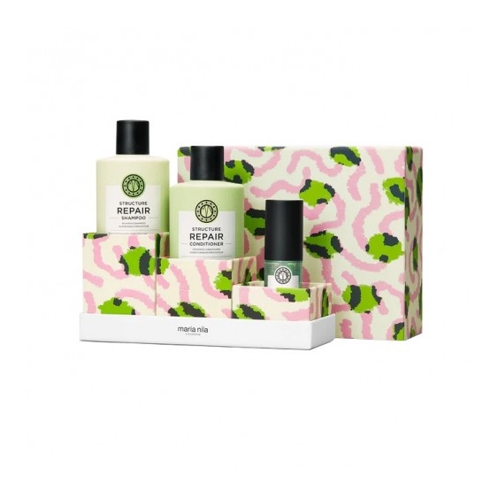 Maria Nila Cofanetto Structure Repair Shampoo 350 Ml + Balsamo 300 Ml + True Soft Argan Oil 30 Ml